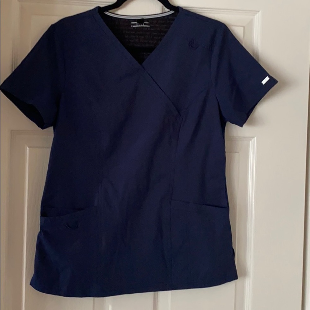 ELLE Navy Blue scrub top